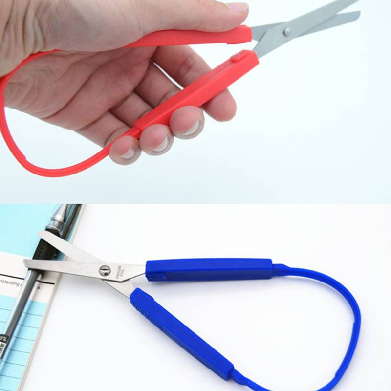 3pcs Colorful Loop Scissors, 8 Inch Adaptive Design, Right And Lefty  Support, Easy-Open Squeeze Handles